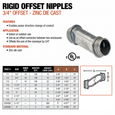 Topaz Lighting 112 115 Zinc Die-Cast Rigid Offset Nipple for RMC/IMC Conduit