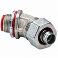 Topaz Lighting 231S-231S 45° Liquidtight Connector with Insulated Throat, Malleable Iron