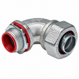 Topaz Lighting 231S-231S 45° Liquidtight Connector with Insulated Throat, Malleable Iron