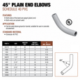 Topaz Lighting 1042 Schedule 40 PVC Special Radius Elbow