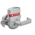 Schlage ND53 - Entrance Lock - Grade 1 Cylindrical Keyed Lever Lock, Interior Indicator "LOCKED/UNLOCKED", Satin Chrome Antimicrobial Coated Finish