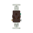 Cooper Wiring Devices Single Three-Phase Power Receptacle, Brass
