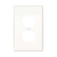 Cooper Wiring Devices Mid-Size Duplex Receptacle Wallplate, Polycarbonate