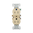 Cooper Wiring Devices Two-Pole Duplex Receptacle, 125V, Brass Contacts