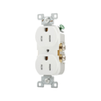 Cooper Wiring Devices Two-Pole Duplex Receptacle, 125V, Brass Contacts