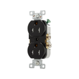 Cooper Wiring Devices Two-Pole Duplex Receptacle, 125V, Brass Contacts