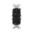 Cooper Wiring Devices Standard Duplex Receptacle, 125V, Brass Contacts