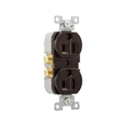 Cooper Wiring Devices Standard Duplex Receptacle, 125V, Brass Contacts