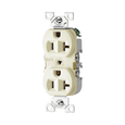 Cooper Wiring Devices Standard Duplex Receptacle, 125V, Brass Contacts