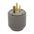 Cooper Wiring Devices Power Plug with Safety Grip, Brass Contacts