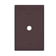 Cooper Wiring Devices Mid-Size Telephone & Coaxial Wallplate, Polycarbonate