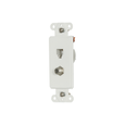 Cooper Wiring Devices Decorator Telephone Jack and Coaxial Combination Insert