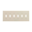 Cooper Wiring Devices Six-Gang Toggle Switch Wallplate, Polycarbonate