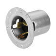 Cooper Wiring Devices 50A Three-Pole Locking Flanged Inlet, Nylon