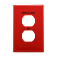 Cooper Wiring Devices Pre-Marked Special-Use Wallplate, Red Polycarbonate