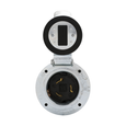 Cooper Wiring Devices Locking Flanged Inlet with Lid
