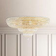 Schonbek SCH-5896 Petit Crystal Deluxe 27 Light 36in x 17in Flush Mount