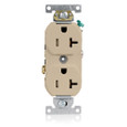 Leviton TCR20-E Commercial Grade Tamper-Resistant Duplex Receptacle, 20-Amp 125-Volt, Black