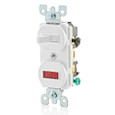 Leviton 1-Pole Duplex AC Combination Switch with Neon Pilot Light, White