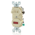 Leviton 1-Pole Duplex AC Combination Switch with Neon Pilot Light, White
