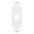 Leviton Plastic 1-Gang 1-Port QuickPort Multimedia Insert, White