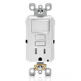 Leviton Decora® SmartlockPro® Self-Test GFCI Receptacle with Switch, White