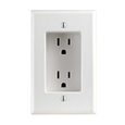 Leviton 689-I Residential Grade 1-Gang Recessed Duplex Receptacle 15-Amp 125-Volt NEMA 5-15R Grounding Ivory