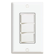 Leviton 1755-I 120-Volt 15-Amp 1-Pole 3 Rocker Combination Switch Ivory Decora&reg;