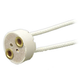 Leviton 2-Pin Miniature Base Halogen Incandescent Lampholder, White