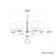 Schonbek SCH-MA1006N Emilea 6 Light 30.5in x 22.5in Chandelier