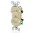 Leviton 15-Amp 1-Pole 3-Way Duplex Combination Switch, 120/277V Commercial Grade