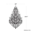 Schonbek SCH-5782 Bordeaux 25 Light 40in x 64.5in Four-Tier Chandelier