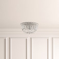 Schonbek SCH-5890 Petit Crystal Deluxe 3 Light 8in x 6in Flush Mount