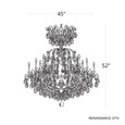 Schonbek SCH-3774 Renaissance 24 Light 45in x 52in Chandelier