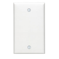 Leviton Thermoplastic Nylon 1-Gang Blank Wallplate, White