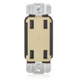 Leviton Smart Chip 4-Port USB Type-A Charging Receptacle, 4.2A-125V