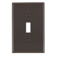 Leviton Thermoplastic Nylon Midway Toggle Switch Wallplate, Brown