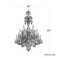 Schonbek SCH-2998 Sterling 20 Light 34in x 43in Three-Tier Chandelier