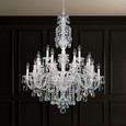 Schonbek Signature 2998 Sterling 20-Light 34in x 43in 3-Tier Chandelier