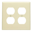 Leviton Thermoplastic Nylon 2-Gang Duplex Receptacle Wallplate