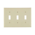 Leviton Thermoplastic Nylon 3-Gang Toggle Wallplate