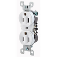 Leviton Residential Grade Impact-Resistant Straight-Blade Duplex Receptacle, 15-Amp 125-Volt NEMA 5-15R