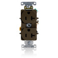 Leviton 5362-S Industrial Specification Grade Heavy-Duty Duplex Receptacle, 20A 125V NEMA 5-20R, Brown
