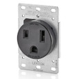 Leviton Industrial Grade Straight Blade Receptacle, 50A 250V NEMA 6-50R