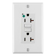 Leviton Hospital Grade Slim Heavy-Duty GFCI Duplex Receptacle, Red
