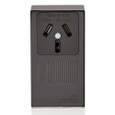 Leviton Industrial Grade Straight Blade Receptacle, 50-Amp 250-Volt, NEMA 6-50R, Black