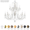 Schonbek SCH-AR1012N Esmery 12 Light 37in x 38.8in Two-Tier Chandelier