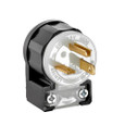 Leviton Polarized Angled Industrial Grade Straight Blade Plug, 15A 125V NEMA 5-15P