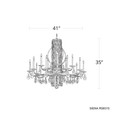 Schonbek RS8315N Siena 15-Light 41in x 35in Chandelier with Crystal Tusks