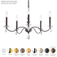 Schonbek SCH-MD1005N Modique 5 Light 27in x 15.5in Chandelier